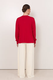 Rowan Cotton Cashmere Long Sleeve Knit (Red)