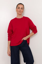 Rowan Cotton Cashmere Long Sleeve Knit (Red)
