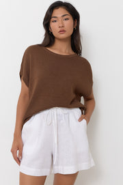 Billy Linen Short (White)