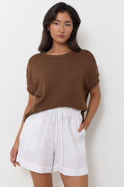 Billy Linen Short (White)