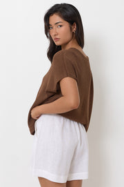 Billy Linen Short (White)