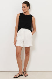Haven Broderie Anglaise Short (White)