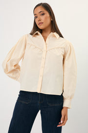 Tamara Lace Trimmed Shirt (Cream)