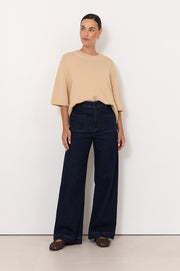 Lucy Patch Pocket Denim Pant (Denim)