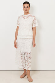 Arden Lace Top (White)