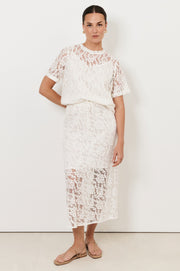 Mae Lace Skirt (White)