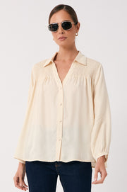 Ginny Shirred Detail Shirt (Cream)