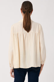 Ginny Shirred Detail Shirt (Cream)