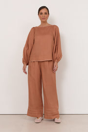 Josie Linen Pant (Tan)