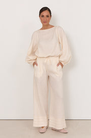 Josie Linen Pant (Champagne)