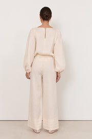 Josie Linen Pant (Champagne)