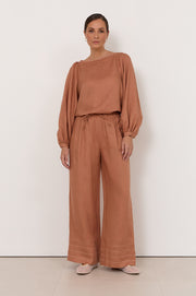 Josie Linen Pant (Tan)