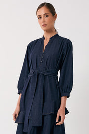 Kiera Lightweight Denim Dress (Denim)