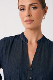 Kiera Lightweight Denim Dress (Denim)
