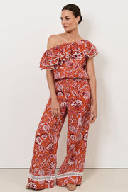 Alondra Printed Linen Pant (Print)