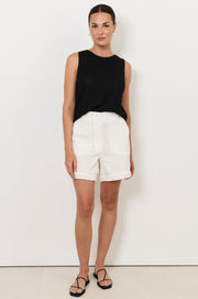 Beau Sleeveless Knit Top (Black)