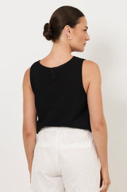 Beau Sleeveless Knit Top (Black)