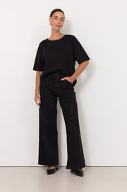 Brody Wide Leg Jean (Black)