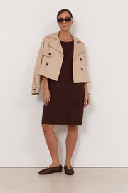 Rochelle Short Knit Dress (Chocolate)