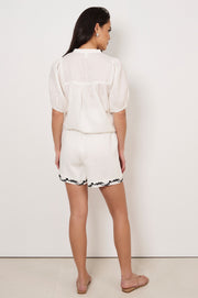 Trinity Embroidered Short (White)