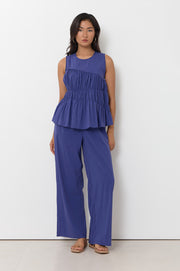 Evren Sleeveless Top (Blue)