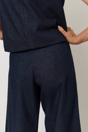 Agatha Crop Lightweight Denim Pant (Denim)