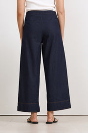 Agatha Cropped Lightweight Denim Pant (Denim)