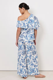 Sia Asymmetric Frill Top (Print)