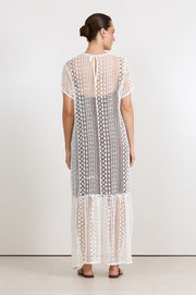 Rio Lace Maxi Dress (White)