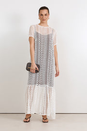 Rio Lace Maxi Dress (White)
