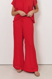 Asani Wide Leg Pant (Red)