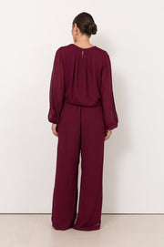Asani Wide Leg Pant (Wine)