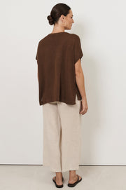 Helene Knit Top (Chocolate)