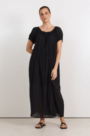 Delani Off Shoulder Maxi Dress (Black)
