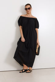 Delani Off Shoulder Maxi Dress (Black)