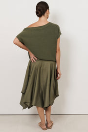 Rosetta Handkerchief Skirt (Khaki)