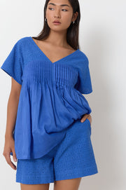 Haven Lace Pattern Short (Blue)