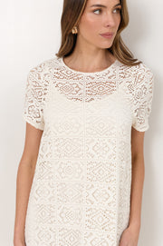 Lottie Lace Maxi Dress (Cream)