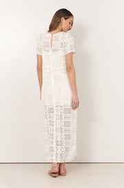 Lottie Lace Maxi Dress (Cream)