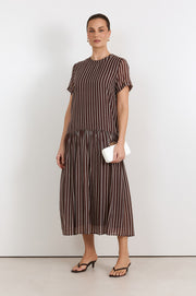 Shelby Stripe Midi Dress (Stripe)