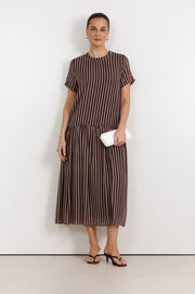 Shelby Stripe Midi Dress (Stripe)