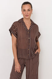 Miley Short Sleeve Shirt (Stripe)