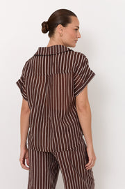 Miley Short Sleeve Shirt (Stripe)