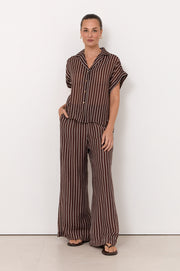 Miley Short Sleeve Shirt (Stripe)