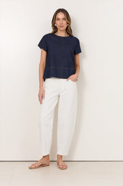Dillon Lightweight Denim Top (Denim)