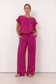 Kelly Cupro Pant (Magenta)
