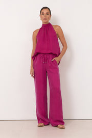 Kelly Cupro Pant (Magenta)
