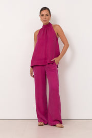 Kelly Cupro Pant (Magenta)