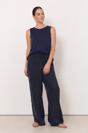 Stevie Cupro Pant (Navy)