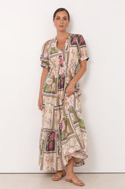 Violette Austria Print Maxi Dress (Print)